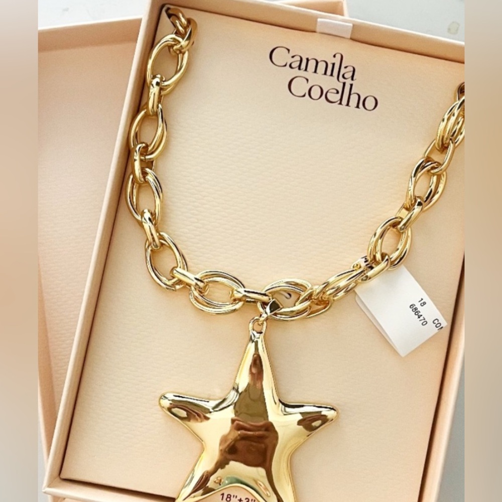 👉✨️Camila Coelho Gorgeous Star medallion pendant 18" Necklace  NWT